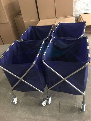 AG-SS023 Dengan menangguhkan tas linen medis keranjang pakaian rumah sakit mobile troli