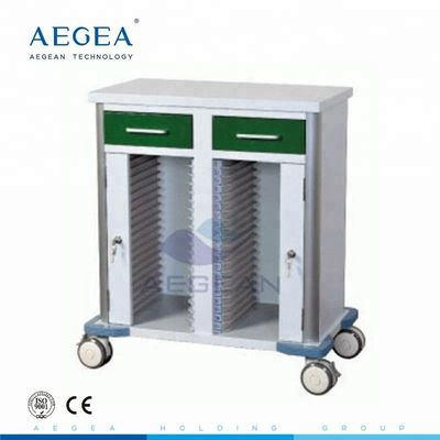 AG-GS010 rumah sakit stainless steel file rekam medis troli