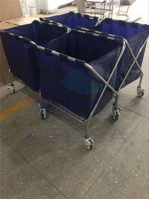 एजी-एसएस023 अधिक उन्नत 304 स्टेनलेस स्टील अस्पताल सफाई ट्रॉलीज़