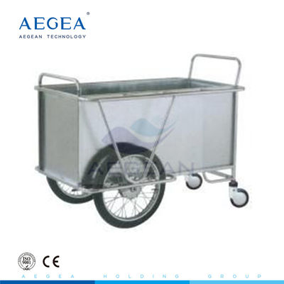 AG-SS025 โรงพยาบาล SS รถเข็นซักรีดกับล้อขนาดใหญ่สองล้อ