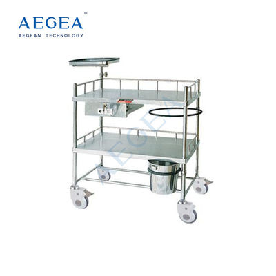AG-SS052 CE ISO bahan baja instrumen troli injeksi medis