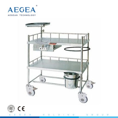 AG-SS052 CE ISO bahan baja instrumen troli injeksi medis