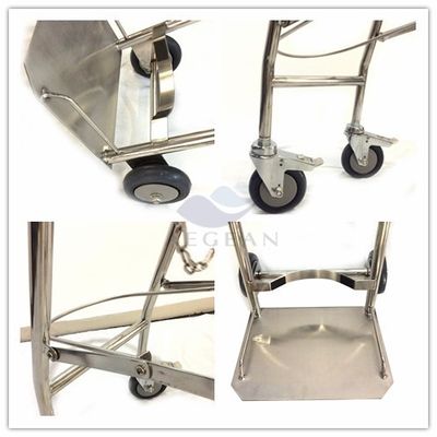 AG-SS066 CE ISO disetujui rumah sakit stainless steel tabung oksigen gas troli