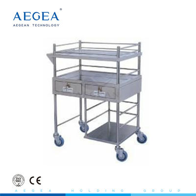 AG-SS024 bingkai baja stainless rumah sakit instrumen kerja gerobak laboratorium ponsel