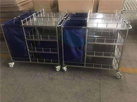 AG-SS010 stainless steel material linen hospital laundry carts