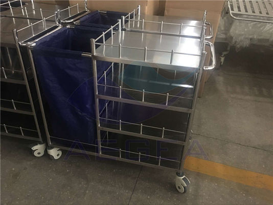 AG-SS010 stainless steel material linen hospital laundry carts