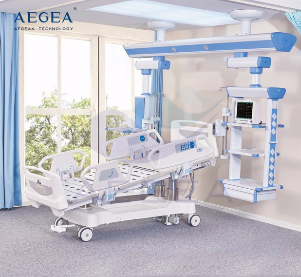 AG-BR002C BARU tujuh fungsi dengan fungsi x-ray icu transfer listrik memiringkan harga tempat tidur rumah sakit