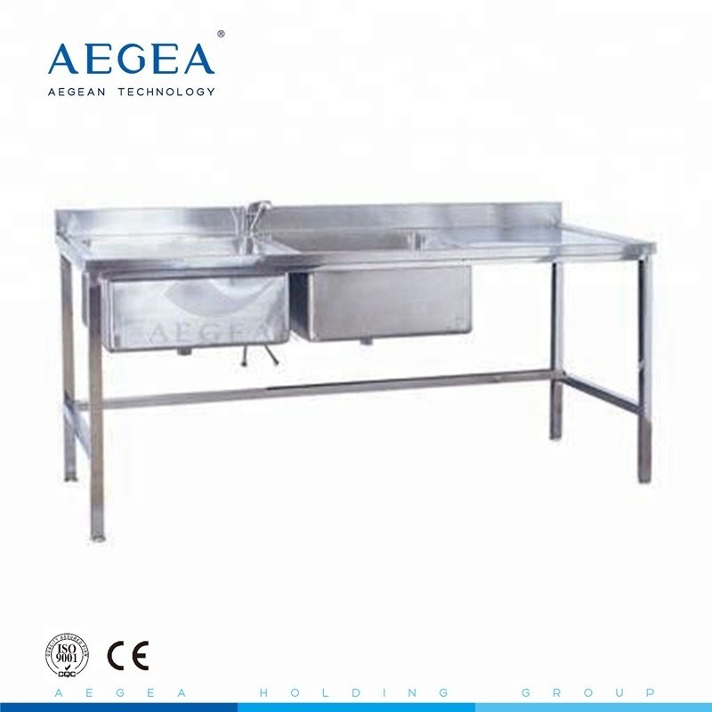 AG-WAS003 dapur atau rumah sakit digunakan wastafel sudut stainless steel